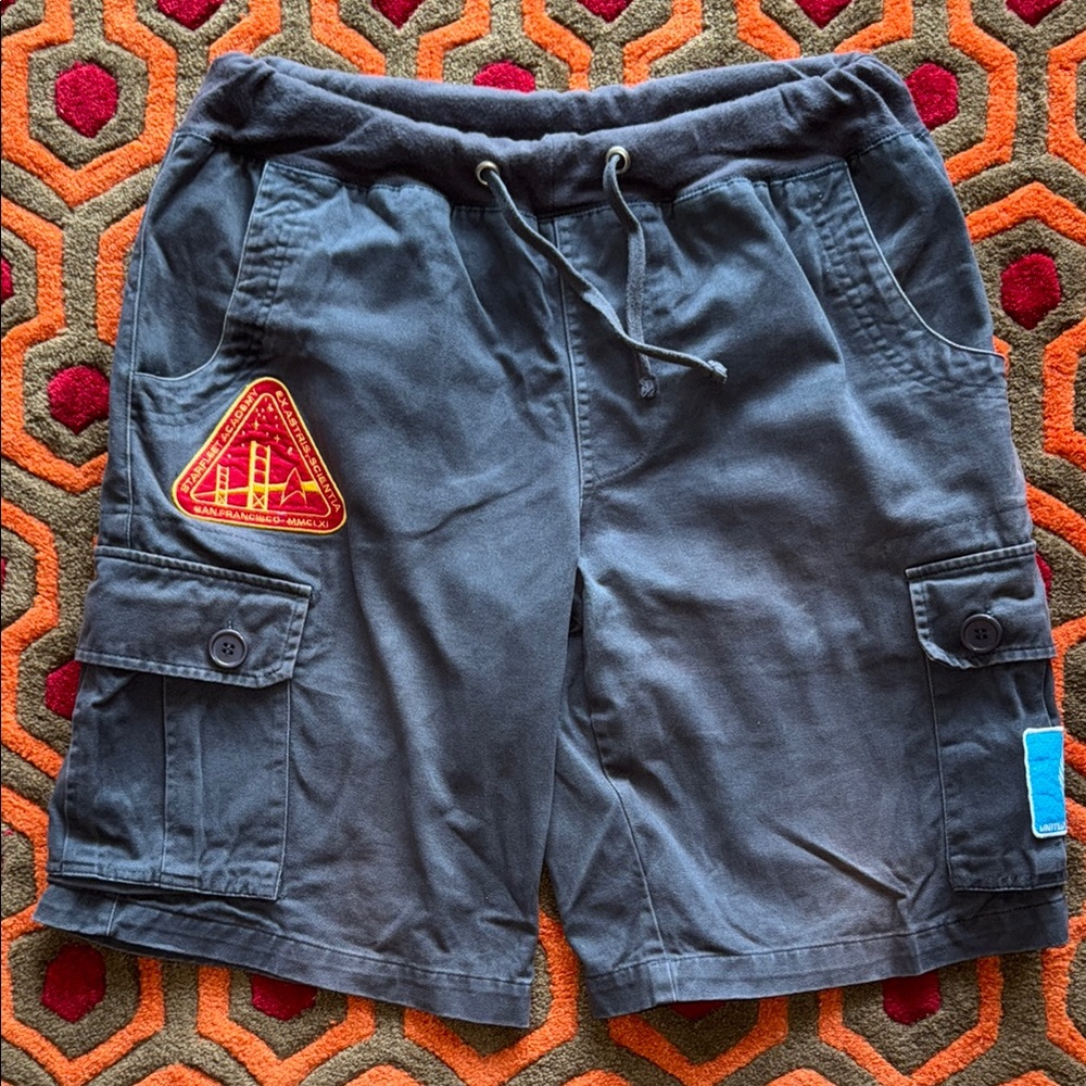 Star Trek Gray Cargo Shorts with Patches Men's Medium